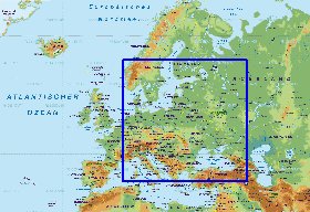 Fisica mapa de Europa em alemao