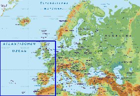 Fisica mapa de Europa em alemao