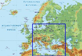 Fisica mapa de Europa em alemao