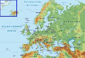 Fisica mapa de Europa em alemao