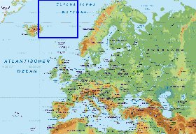 Fisica mapa de Europa em alemao