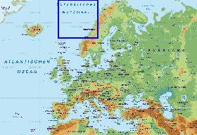 Fisica mapa de Europa em alemao