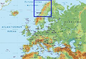 Fisica mapa de Europa em alemao