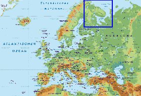 Fisica mapa de Europa em alemao