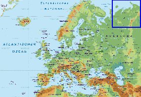 Fisica mapa de Europa em alemao