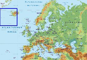 Fisica mapa de Europa em alemao