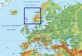 Fisica mapa de Europa em alemao