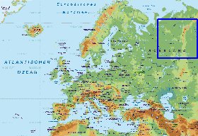 Fisica mapa de Europa em alemao