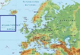 Fisica mapa de Europa em alemao