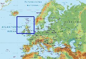 Fisica mapa de Europa em alemao