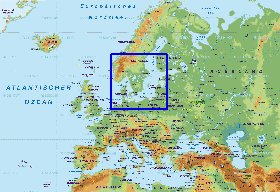 Fisica mapa de Europa em alemao