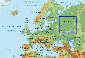 Fisica mapa de Europa em alemao