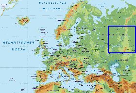 Fisica mapa de Europa em alemao