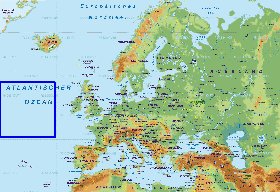 Fisica mapa de Europa em alemao