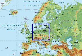 Fisica mapa de Europa em alemao