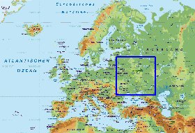 Fisica mapa de Europa em alemao