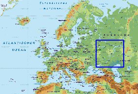 Fisica mapa de Europa em alemao