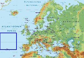 Fisica mapa de Europa em alemao