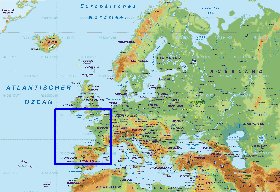 Fisica mapa de Europa em alemao