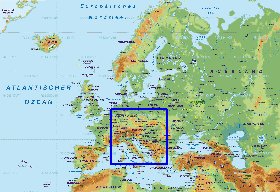 Fisica mapa de Europa em alemao