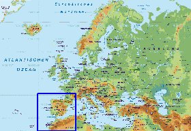 Fisica mapa de Europa em alemao