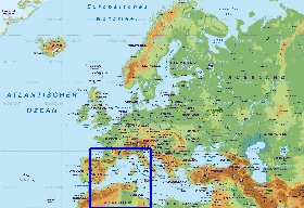 Fisica mapa de Europa em alemao