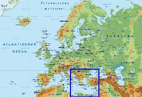 Fisica mapa de Europa em alemao