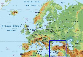 Fisica mapa de Europa em alemao