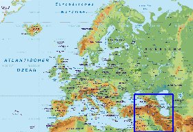 Fisica mapa de Europa em alemao