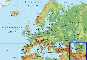 Fisica mapa de Europa em alemao