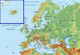 Fisica mapa de Europa em alemao