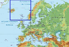 Fisica mapa de Europa em alemao