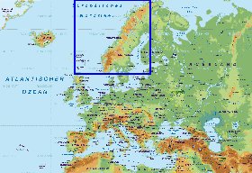 Fisica mapa de Europa em alemao