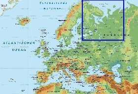 Fisica mapa de Europa em alemao