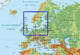 Fisica mapa de Europa em alemao