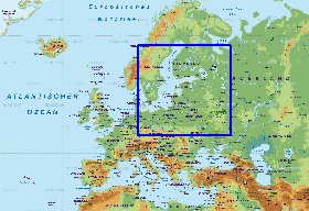 Fisica mapa de Europa em alemao