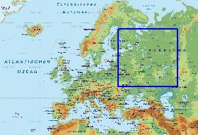 Fisica mapa de Europa em alemao