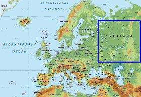 Fisica mapa de Europa em alemao