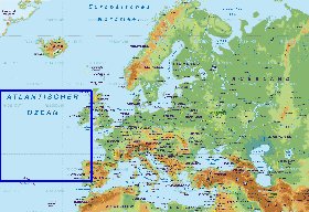 Fisica mapa de Europa em alemao