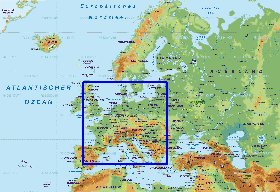 Fisica mapa de Europa em alemao