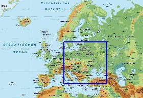 Fisica mapa de Europa em alemao