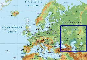 Fisica mapa de Europa em alemao