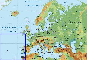 Fisica mapa de Europa em alemao