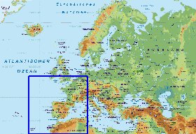 Fisica mapa de Europa em alemao