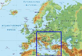 Fisica mapa de Europa em alemao