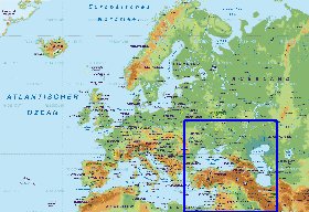 Fisica mapa de Europa em alemao