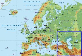 Fisica mapa de Europa em alemao