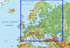 Fisica mapa de Europa em alemao