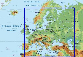 Fisica mapa de Europa em alemao