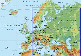 Fisica mapa de Europa em alemao